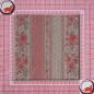 Preview: Dekostoff Leinenlook Landhausstil Romantik Rosen rosa